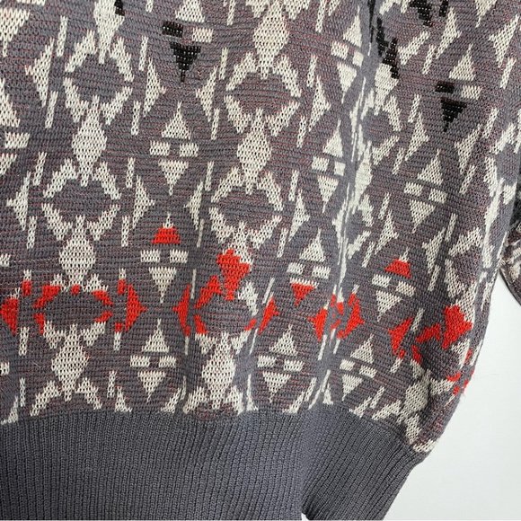 Slalom Wool Printed Long Sleeve Knit Sweater - Picture 2 of 7